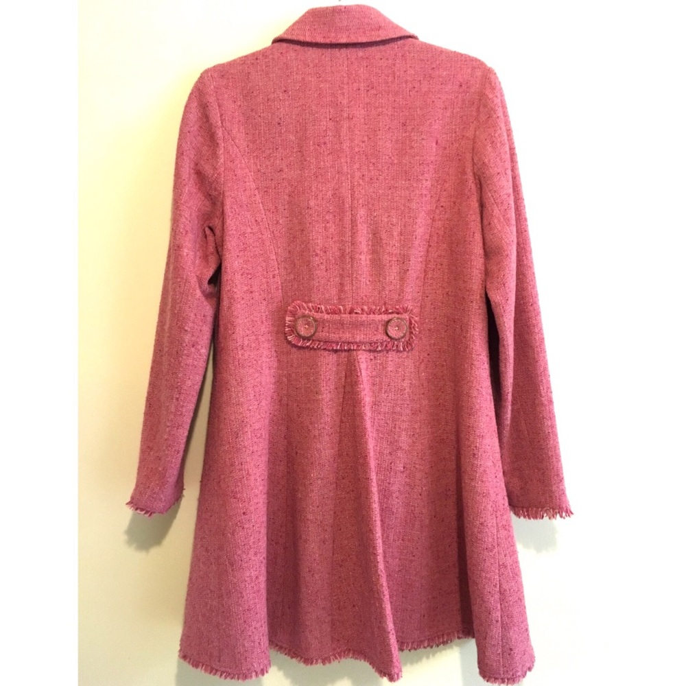 CAbi Madison Avenue tweed pea coat peacoat 12 L - Picture 4 of 8